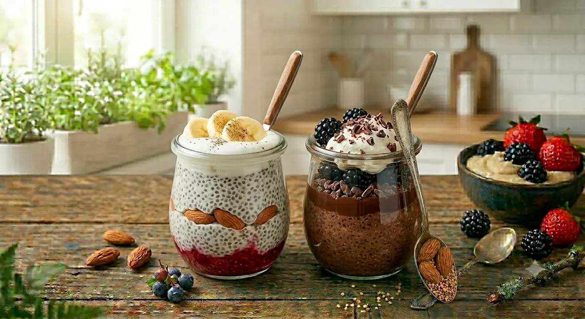 Chia Pudding: Vanilla & Chocolate